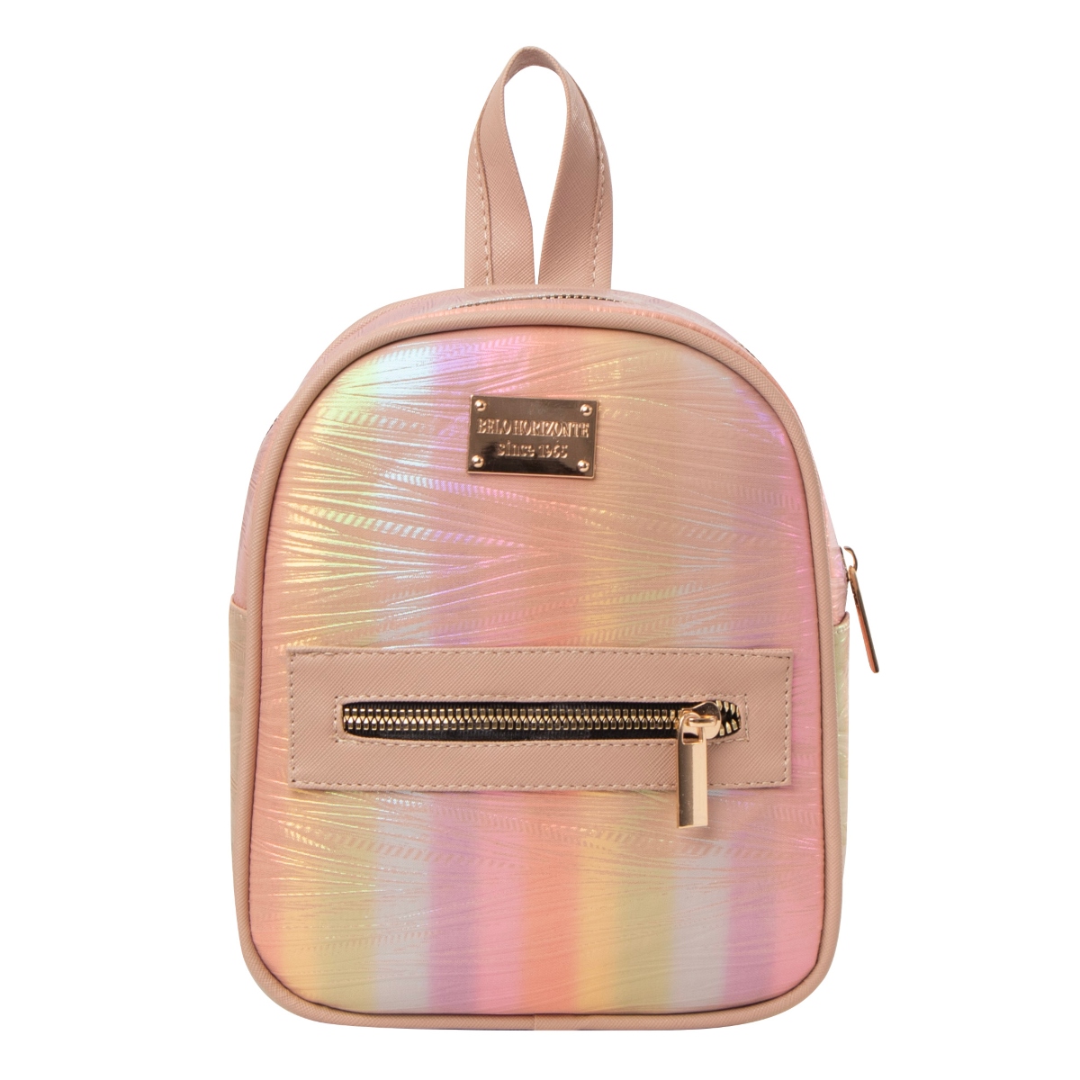 Mochila De Niña Fana Fátima Color Oro Rosado Reforzada