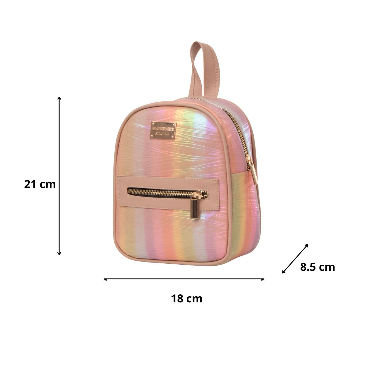 Foto 4 pulgar | Mochila De Niña Fana Fátima Color Oro Rosado Reforzada