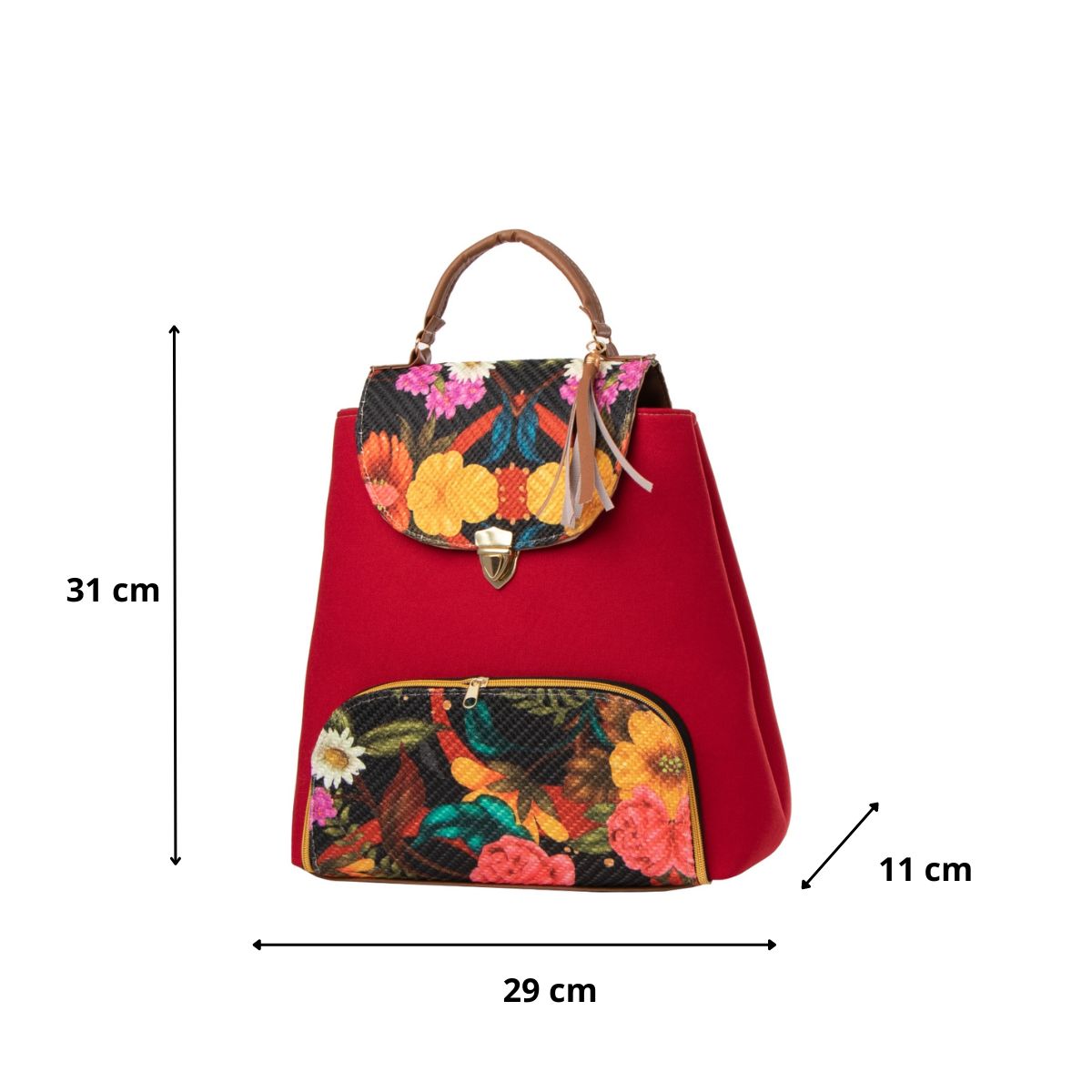 Foto 4 pulgar | Mochila Yute De Mujer Fana Ozara Color Rojo Especial