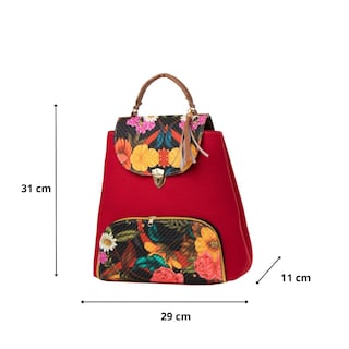 Foto 3 | Mochila Yute De Mujer Fana Ozara Color Rojo Especial