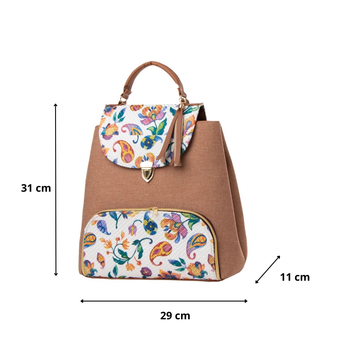 Foto 4 pulgar | Mochila Yute Para Mujer Fana Ozara Color Camel Lúcela