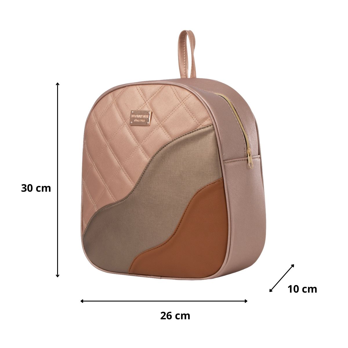 Foto 4 pulgar | Mochila De Mujer Fana Nahid Color Oro Rosado Sensacional