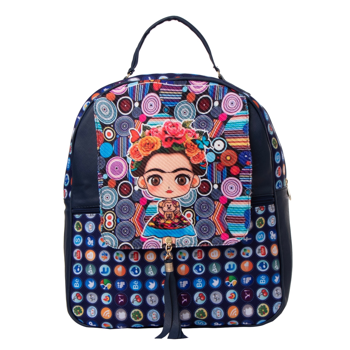 Mochila Yute De Mujer Fana Selma Color Marino Bonita