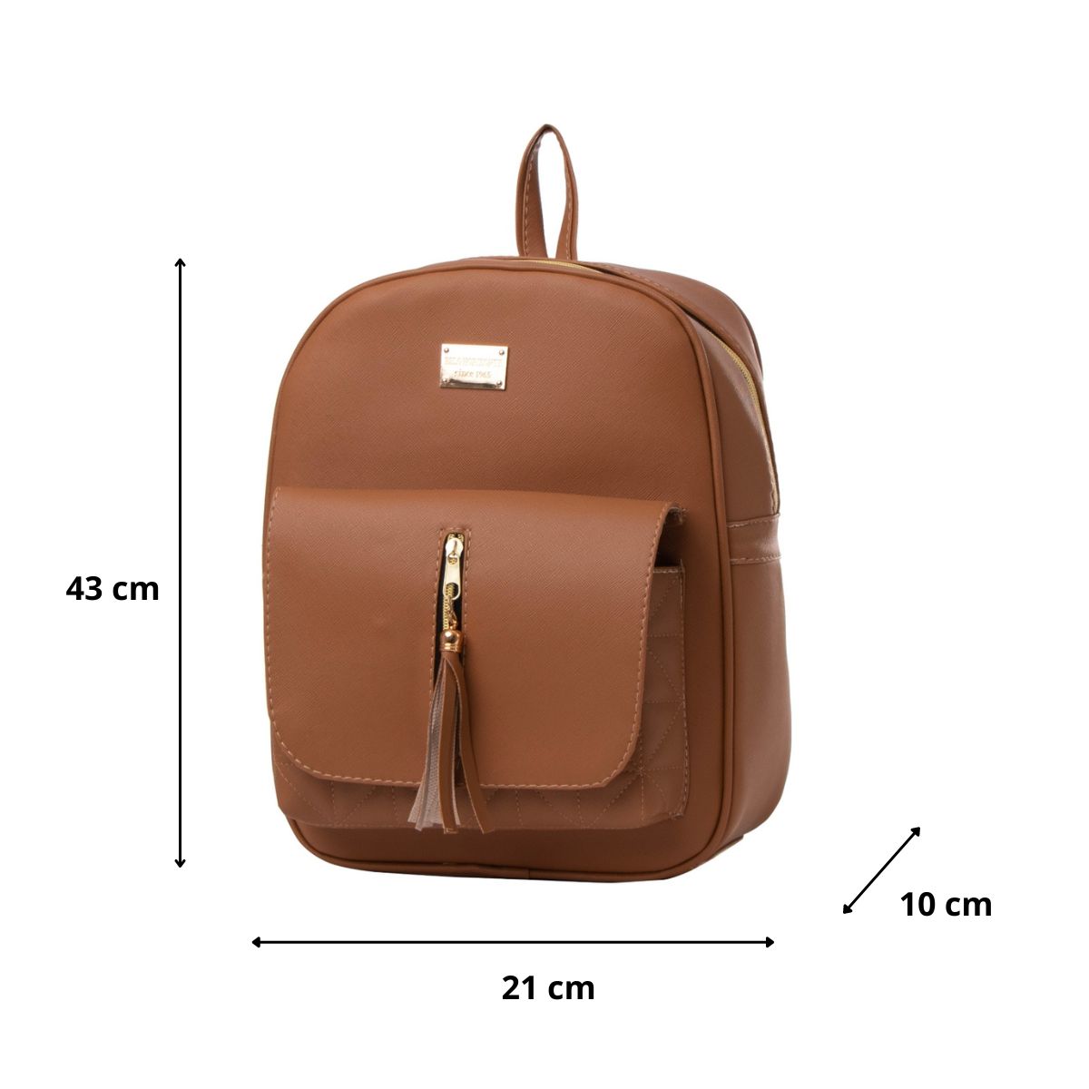 Foto 4 pulgar | Mochila Para Mujer Fana Nadira Color Camel Con Asas