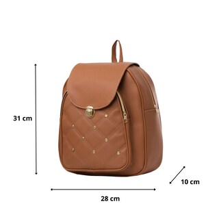 Foto 3 | Mochila De Mujer Fana Nela Color Camel Reforzada