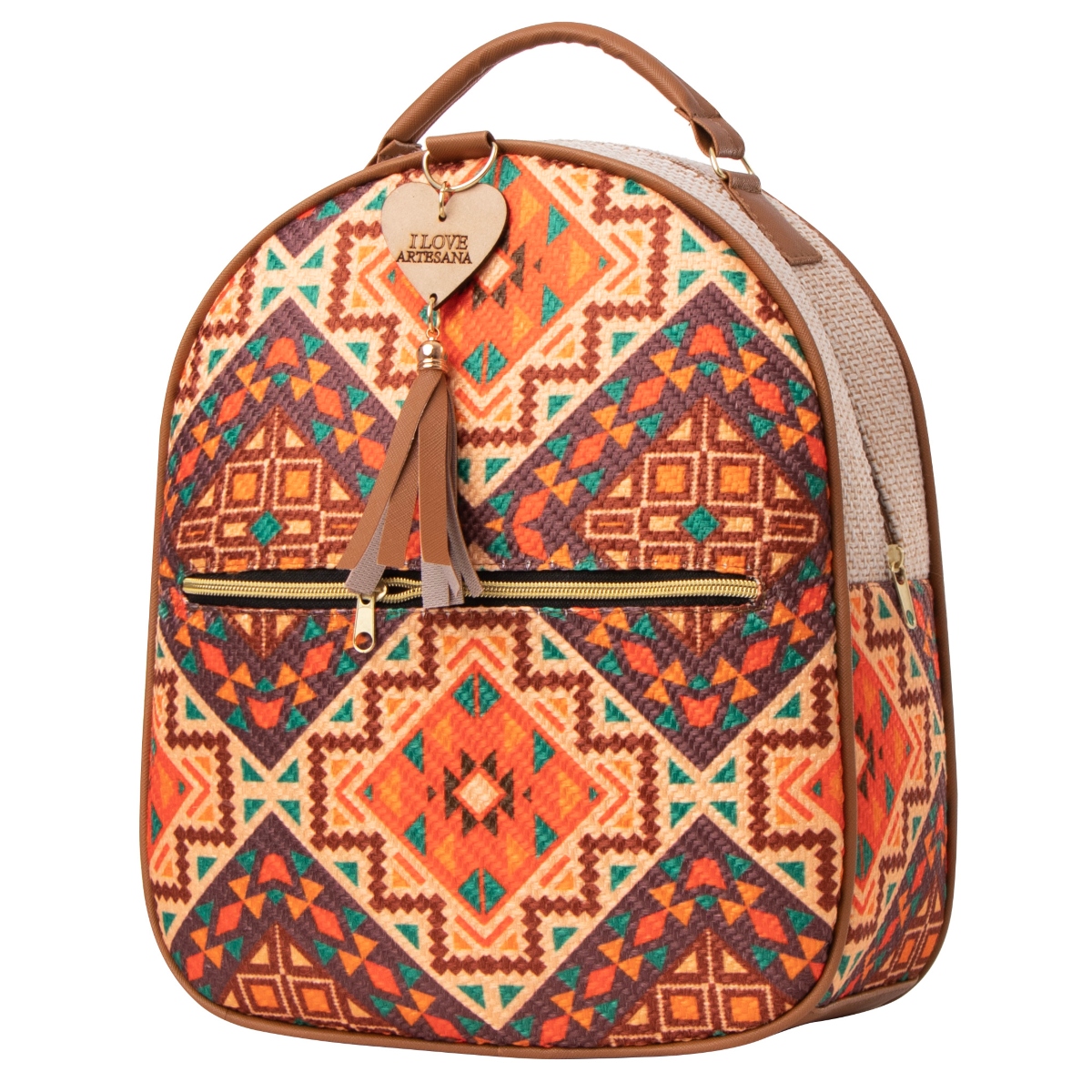Foto 3 pulgar | Mochila Yute De Mujer Fana Paris Color Camel Se Única