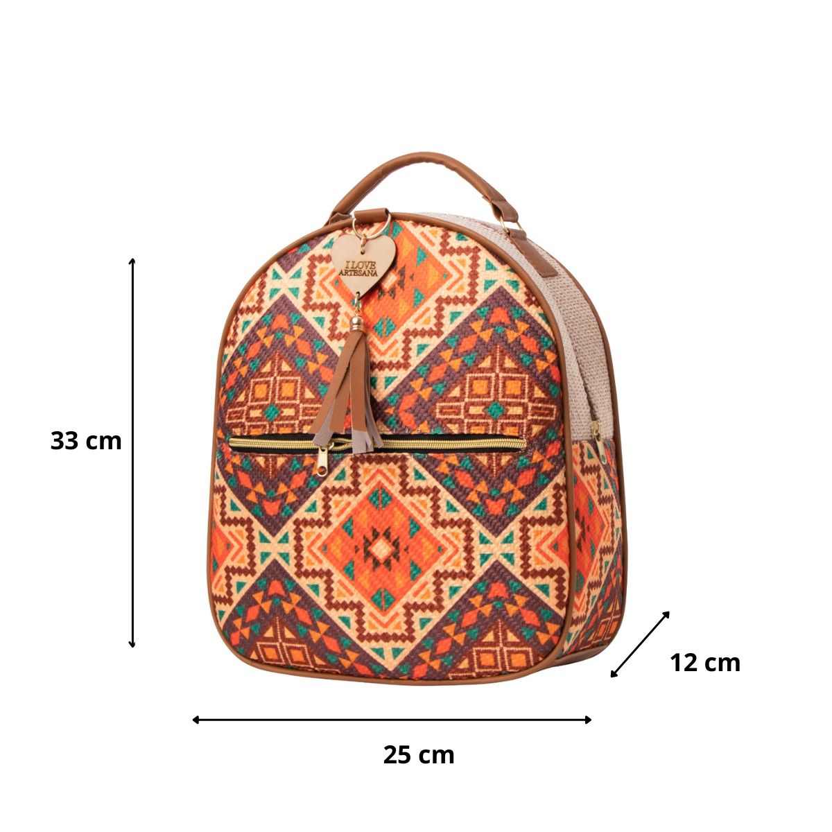 Foto 3 | Mochila Yute De Mujer Fana Paris Color Camel Se Única