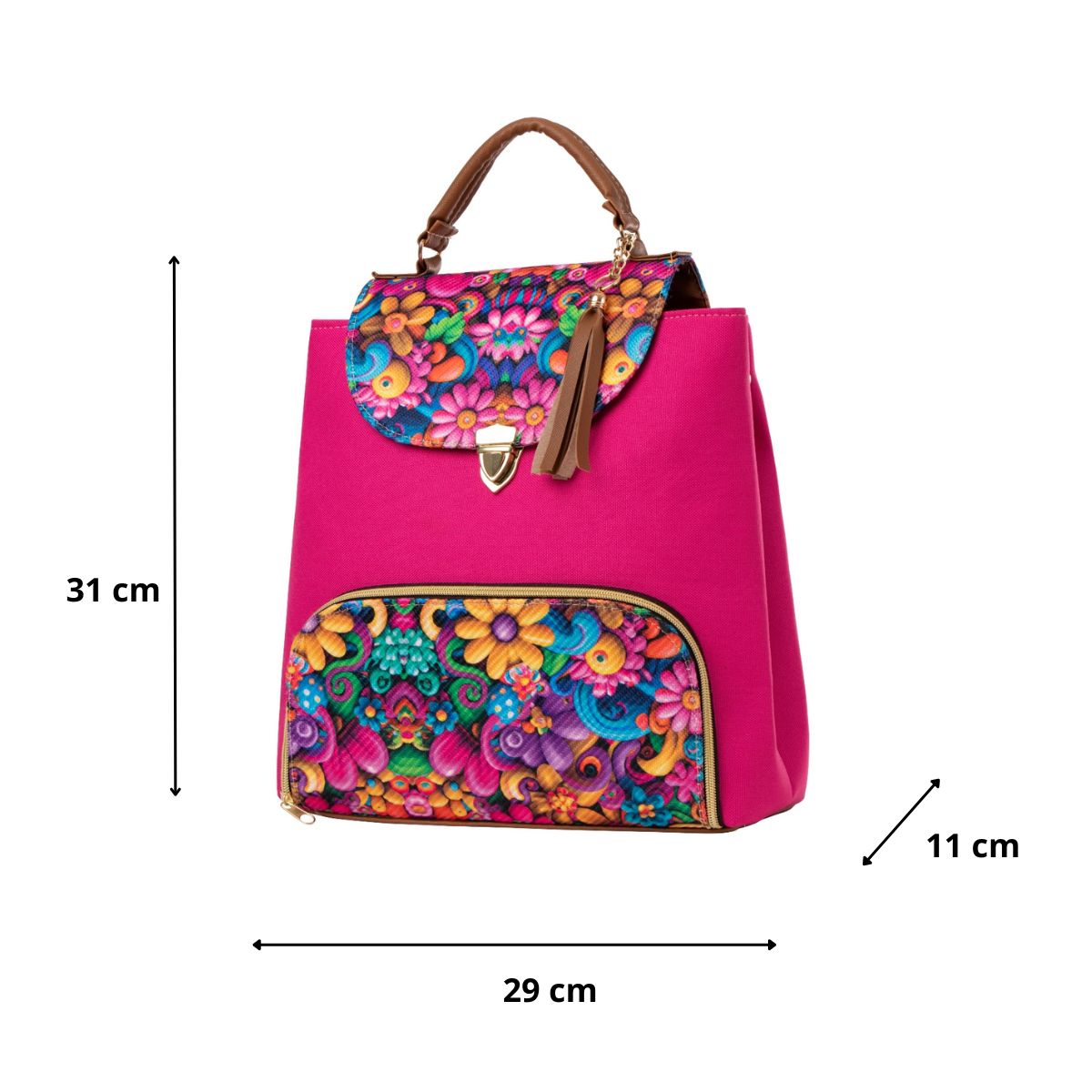 Foto 4 pulgar | Mochila Yute De Mujer Fana Ozara Color Fiusha Sensacional