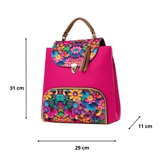 Foto 3 | Mochila Yute De Mujer Fana Ozara Color Fiusha Sensacional