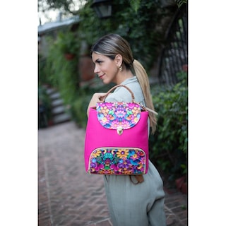 Foto 5 | Mochila Yute De Mujer Fana Ozara Color Fiusha Sensacional