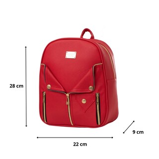 Foto 3 | Mochila De Mujer Fana Narumi Color Rojo Refinada