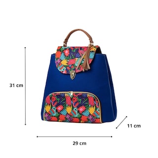 Foto 3 | Mochila Yute De Mujer Fana Ozara Color Azul Original