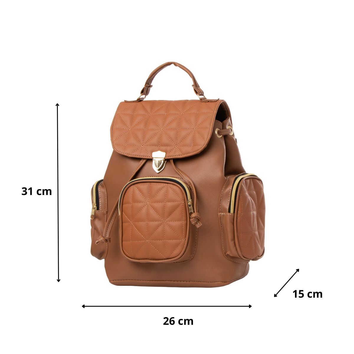 Foto 4 pulgar | Mochila De Mujer Fana Odila Color Camel Original