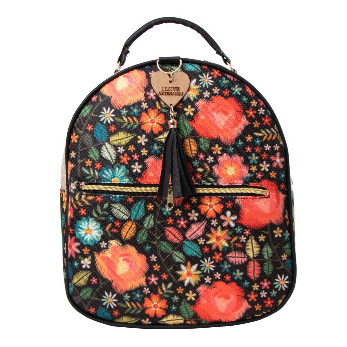 Mochila Yute Para Mujer Fana Paris Color Negro Reforzada