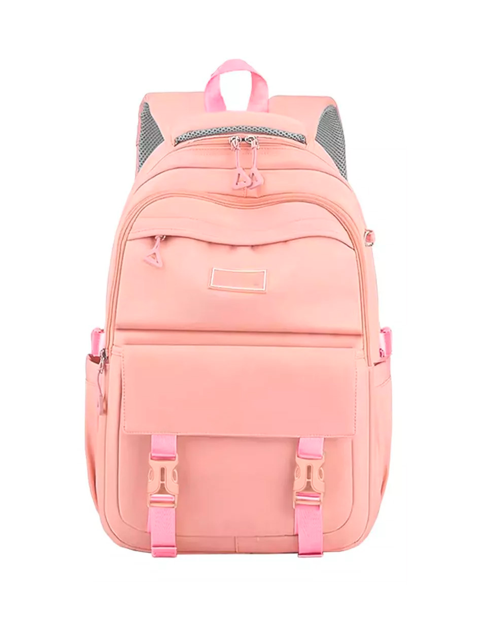 Mochila Escolar Petukita Box Kawaii Antirrobo Naranja