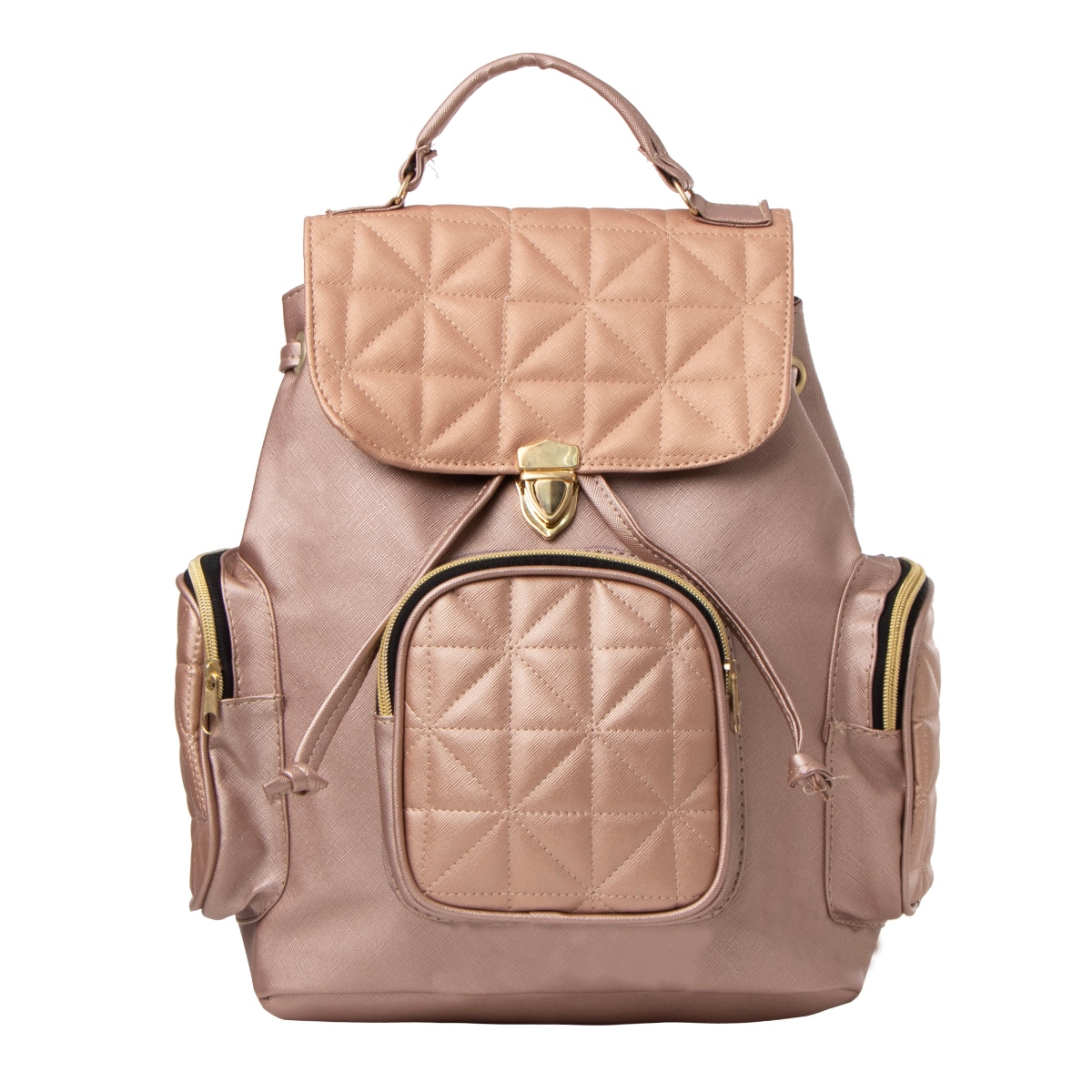 Mochila Para Mujer Fana Odila Color Oro Rosado Reforzada