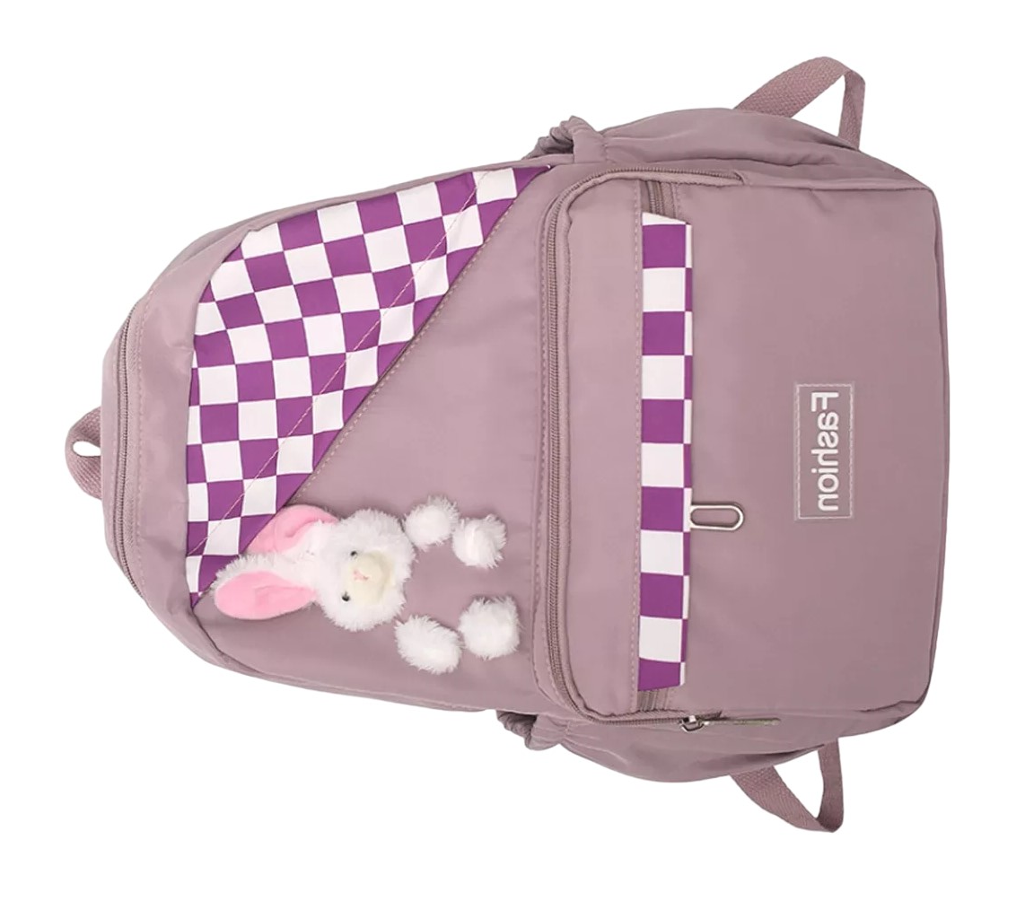 Foto 4 pulgar | Mochila Fashion de Estudiante Impermeable Púrpura
