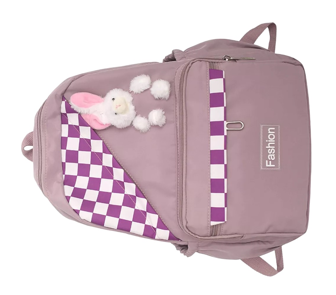 Foto 5 | Mochila Fashion de Estudiante Impermeable Púrpura