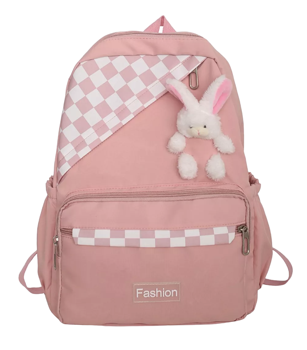 Mochila Fashion de Estudiante Impermeable Rosa