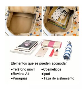 Foto 3 | Mochila De Gran Capacidad De Estilo Coreano Para Estudiantes Rosa