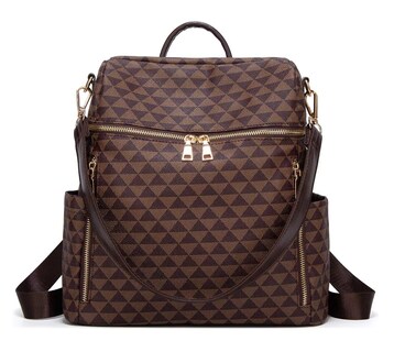 Foto 6 | Kit Mochila + Bolso Casuales Lab.G Marrón 2 Piezas para Mujer