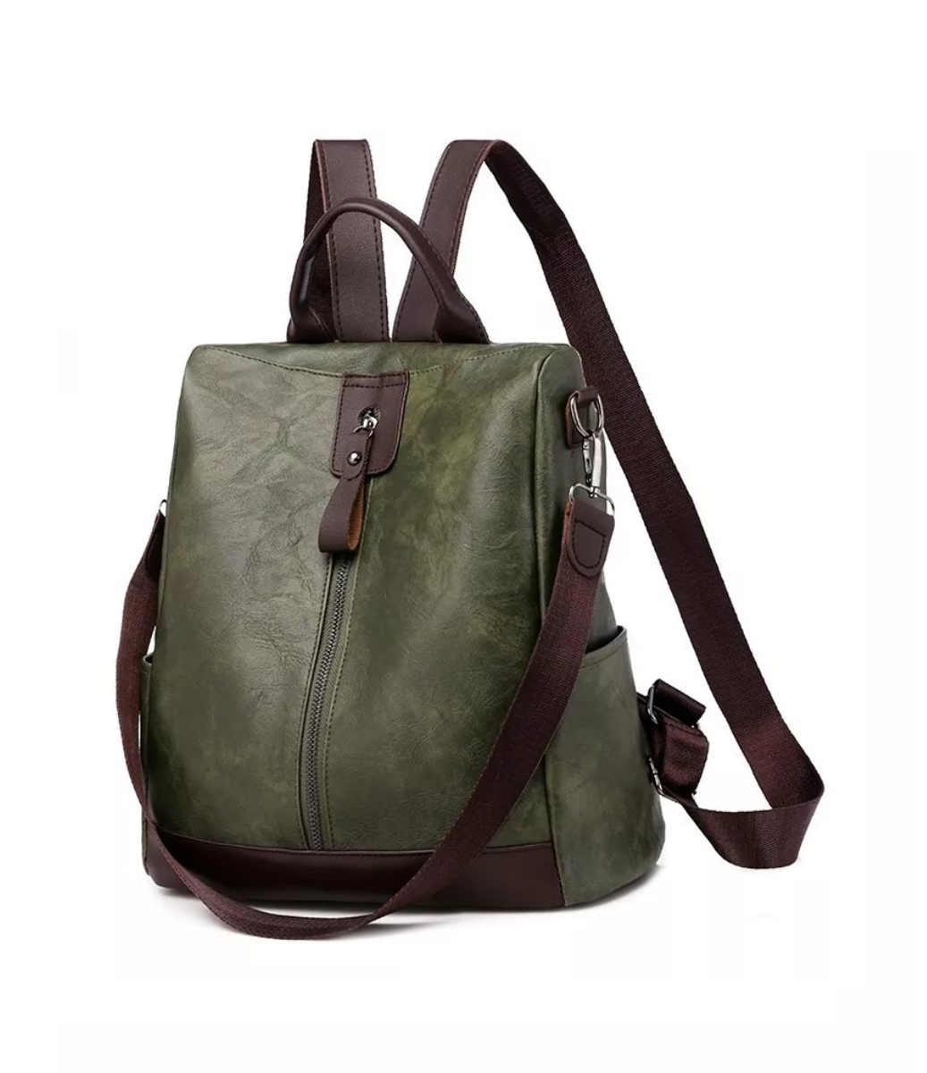 Mochila Mujer, Mochila Antirrobo Bolsos Mochila Mujer Piel Verde