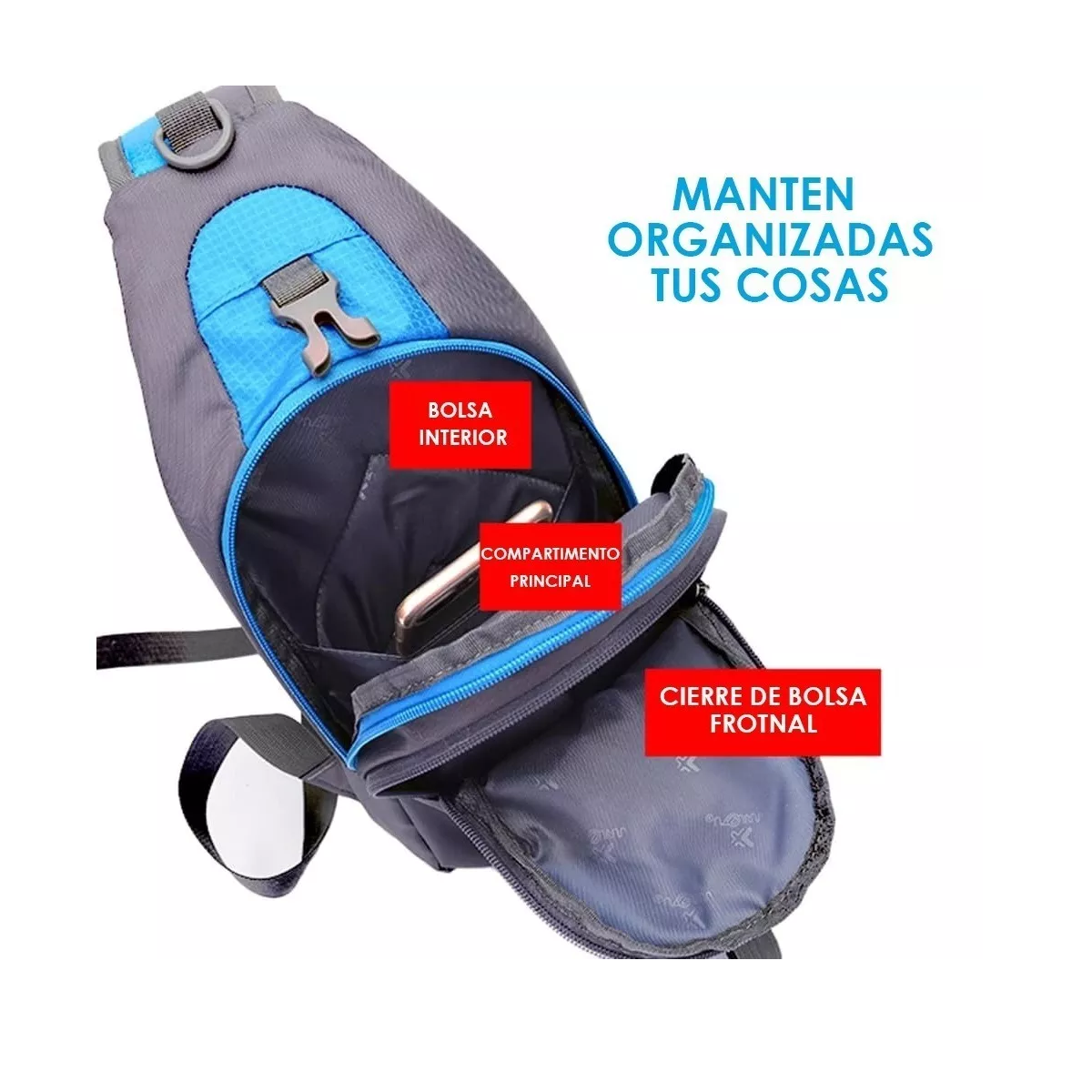 Foto 3 | Pechera Broche Antirrobo Mariconera Impermeable Eo Safe Imports Esi-13306 Multicolor