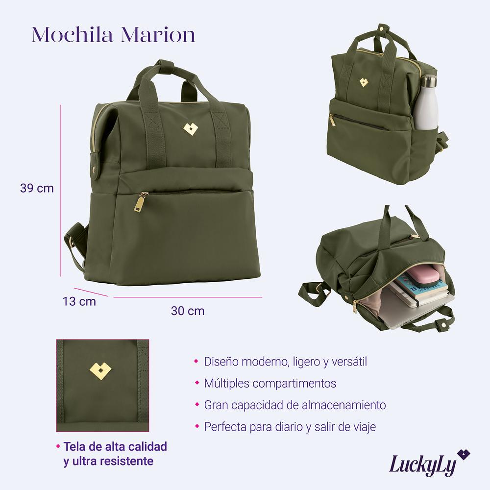 Foto 8 | Mochila Luckyly Verde Juvenil