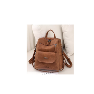 Foto 3 | Mochila Antirrobo Moda Tendencia Hombro Casual Marrón Belug de Mujer
