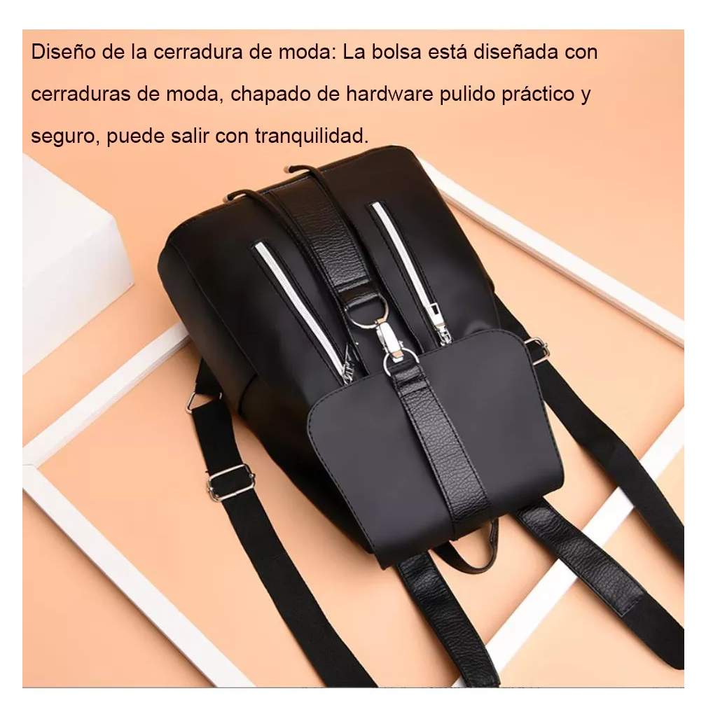 Foto 4 pulgar | Bolso Mochila Multifuncional Belug  Impermeable Y Antirrobo Para Mujer