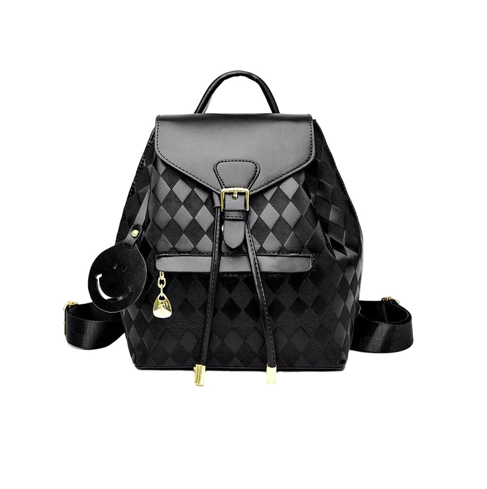 Mochila Casual Belug Negra de Cuero PU para Mujer $669