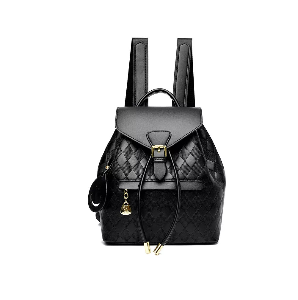 Foto 3 pulgar | Mochila Casual Belug Negra de Cuero PU para Mujer