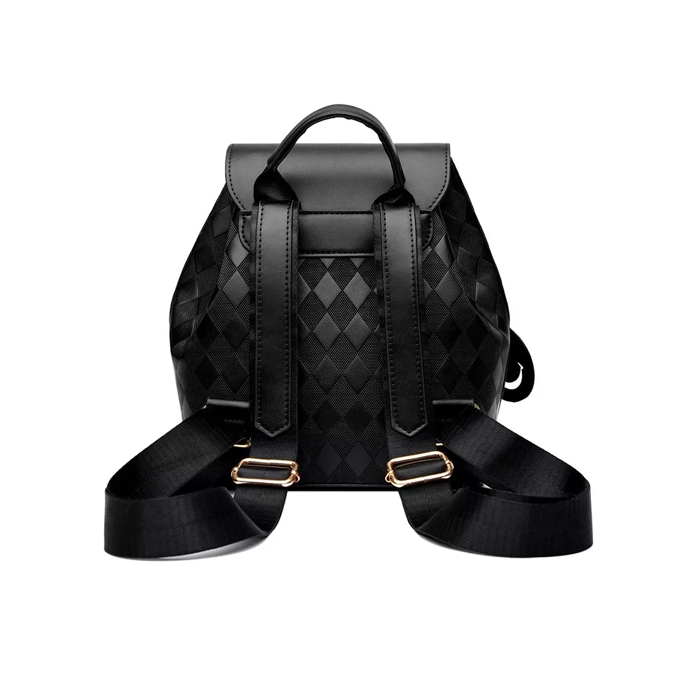 Foto 4 pulgar | Mochila Casual Belug Negra de Cuero PU para Mujer