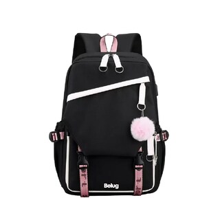 Foto 1 | Mochila Kawaii Estilo Coreano Juvenil Moda con Puerto USB Negro