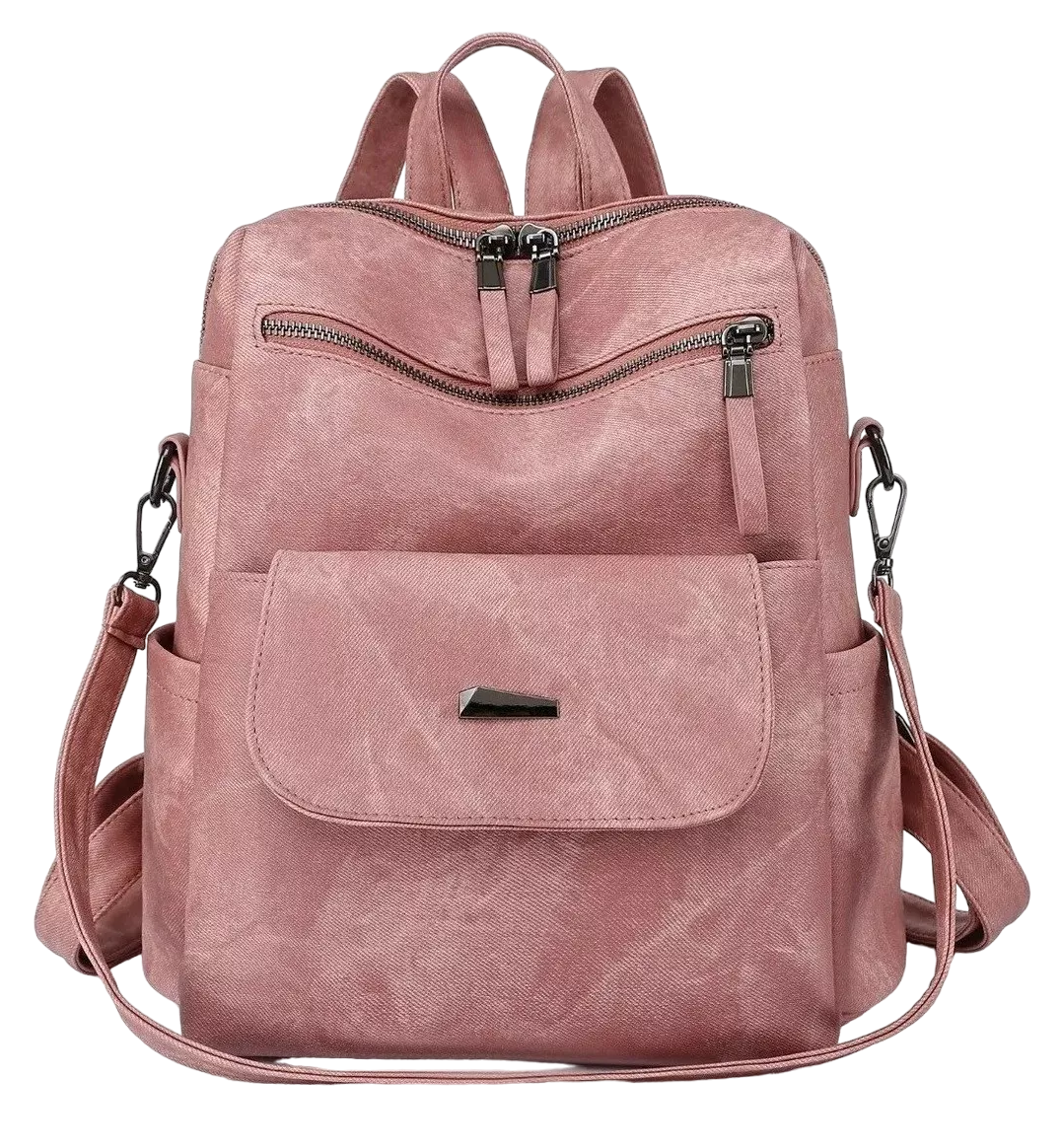 Mochila Multiuso De Dama Diseño Lisa 11l, Rosa