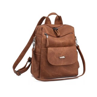 Foto 3 | Mochila Antirrobo De Mujer Moda Tendencia Hombro Casual Marrón