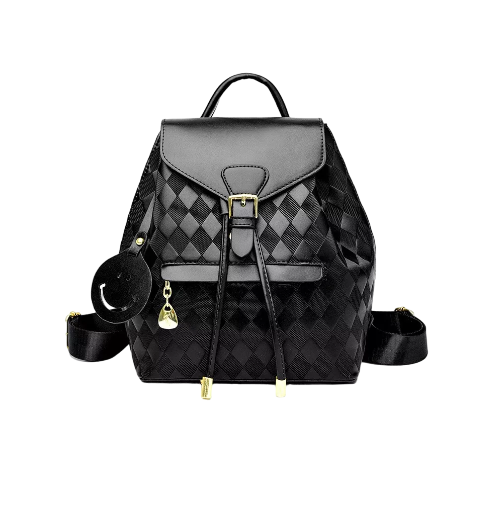 Mochila Para Mujer Casual De Cuero Pu Antirrobo Suave Negro