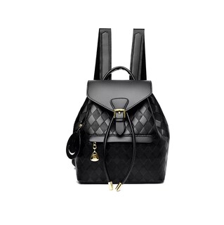 Foto 2 | Mochila Para Mujer Casual De Cuero Pu Antirrobo Suave Negro