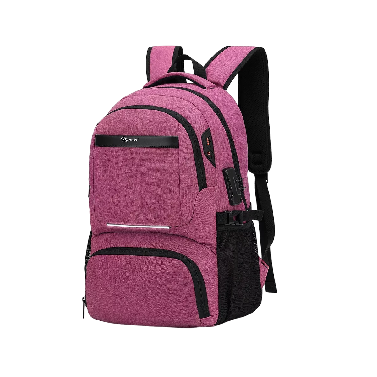 Mochila De Almuerzo Antirrobo Impermeable A Portátil 15,6i Purpura