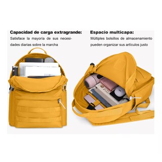 Foto 3 | Mochila Escolar De Moda Y Viaje Amarilla
