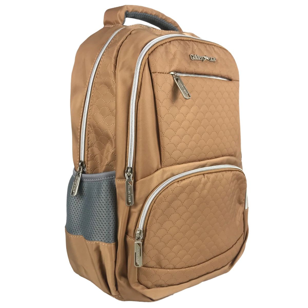 Foto 4 pulgar | Mochila Escolar Portalap Golden Star Df-8909 Caqui