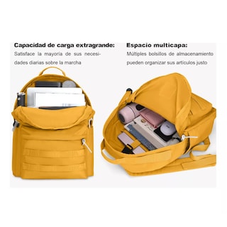 Foto 3 | Mochila Escolar De Moda Y Viaje Amarilla