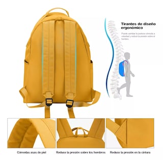 Foto 4 | Mochila Escolar De Moda Y Viaje Amarilla