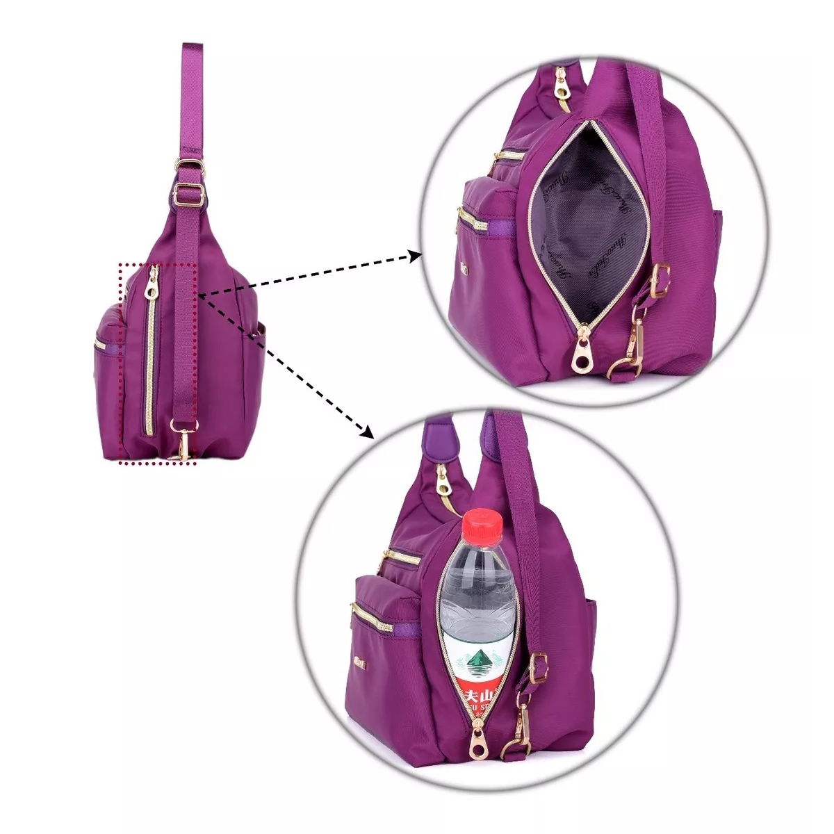 Foto 4 | Mochila De Viaje Portátil Multifuncional Para Mujer