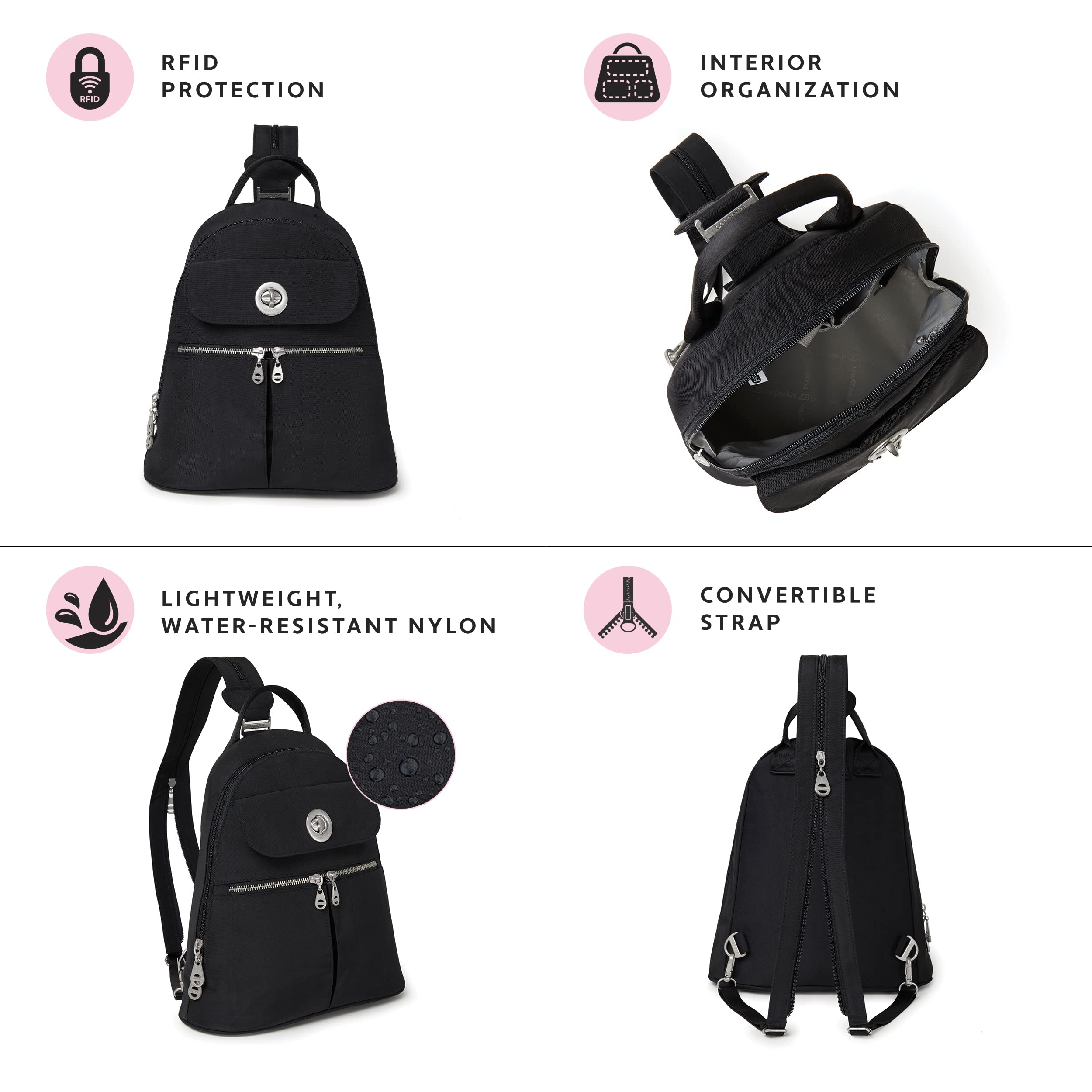Foto 4 pulgar | Mochila Baggallini Negra para Mujer-Venta Internacional