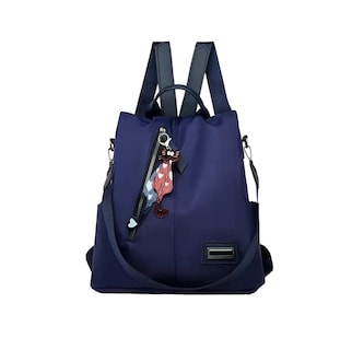 Foto 1 | Mochila Bolsa Antirrobo Impermeable De Mujer Azul Marino