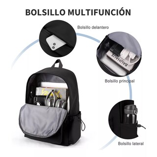 Foto 2 | Mochila Escolar De Moda Y Viaje Negra