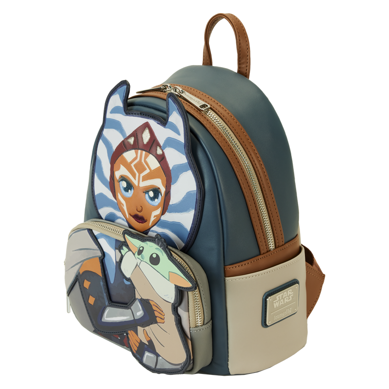 Foto 3 pulgar | Mochila Loungefly Mini Backpack Star Wars The Mandalorian: Ahsoka And Grogu