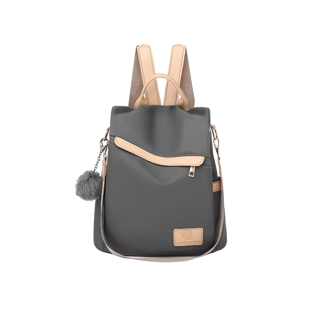 Mochila Antirrobo Impermeable Gris para Mujer