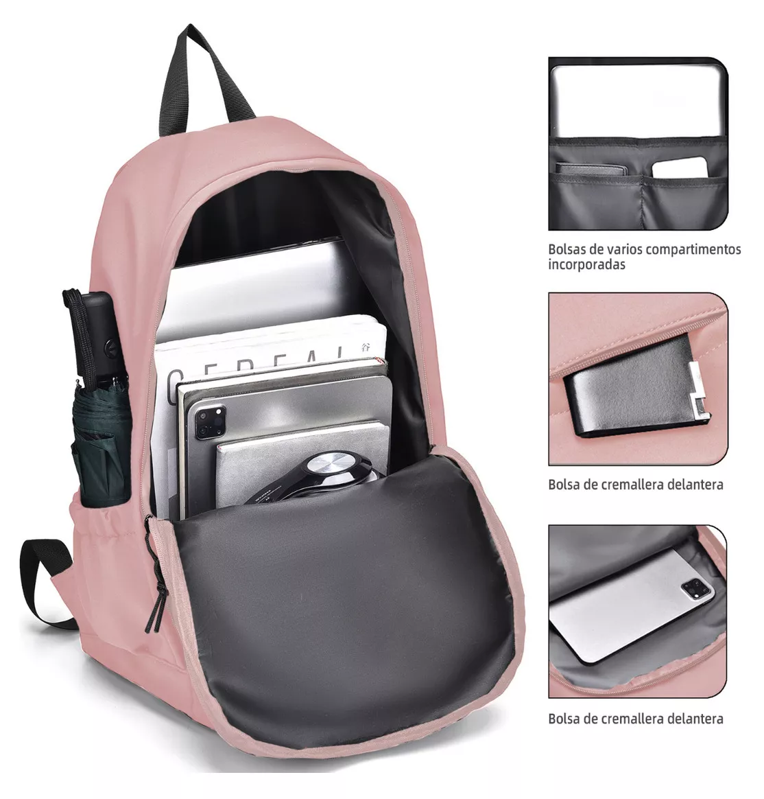 Foto 4 pulgar | Mochila Escolar Belug 32l Rosa